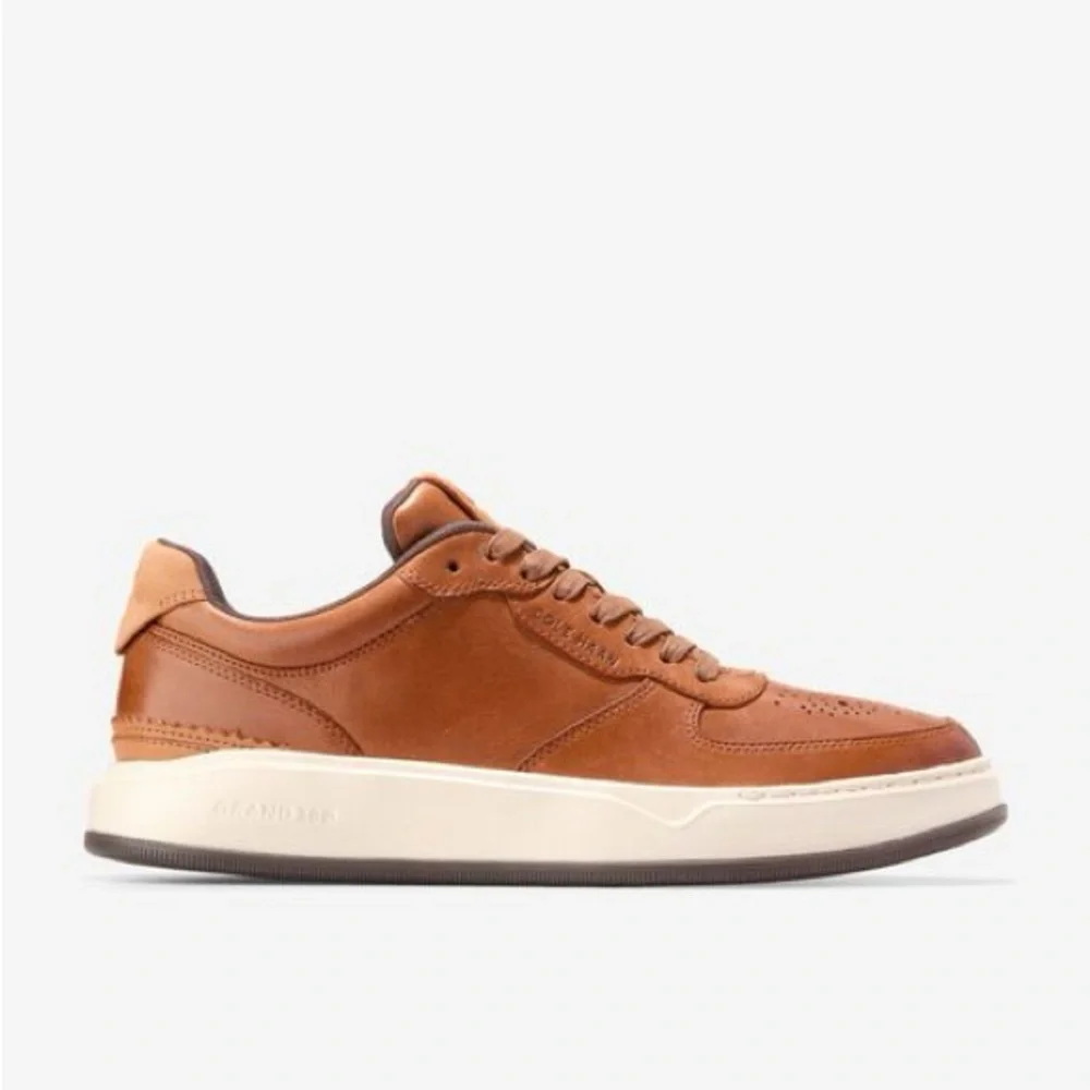 Cole Haan Men's Tan Leather Sneakers - Picture 2 of 4